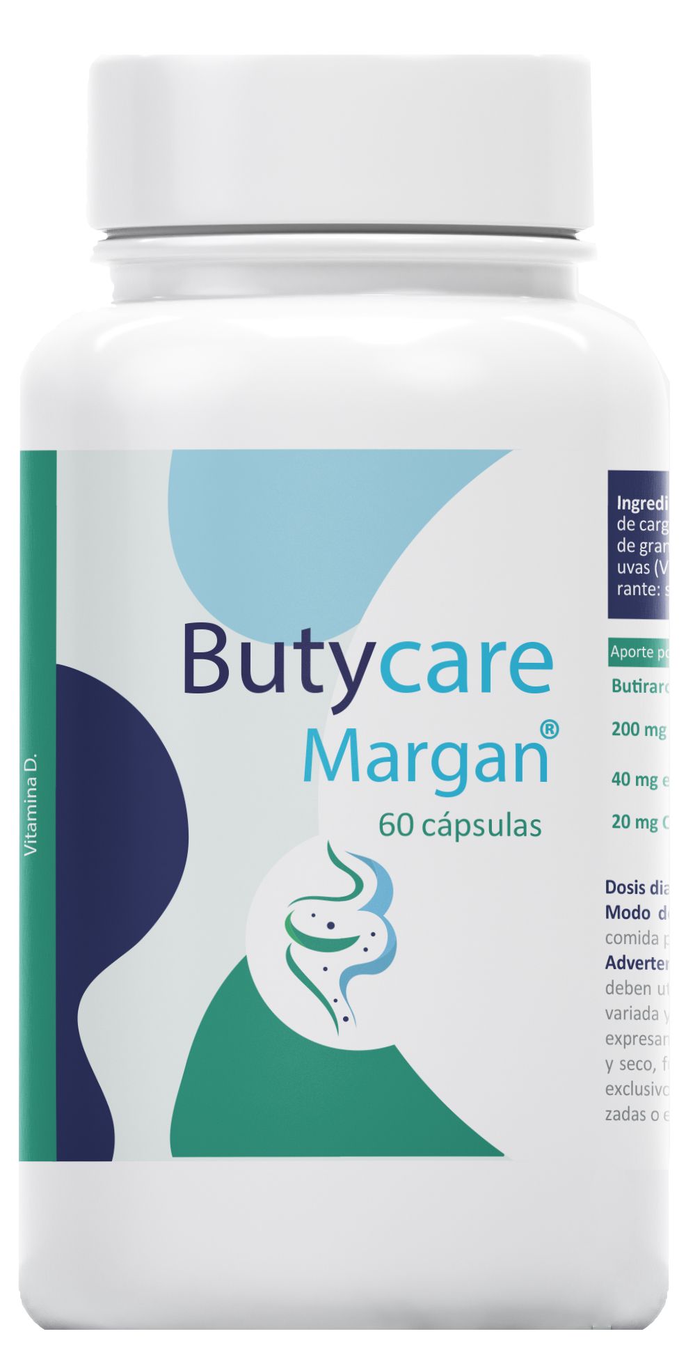 Butycare Margan 60 Cápsulas Digestivas con Butirato y Vitamina D3