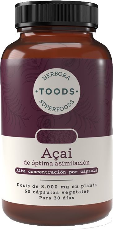 Suplemento Vegano de Acai Herbora – 60 Cápsulas Antioxidantes