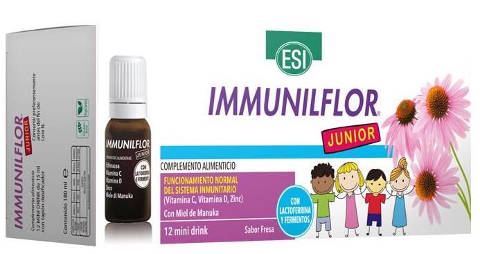 Immunilflor Junior ESI 12 Viales Refuerzo Inmunológico Infantil