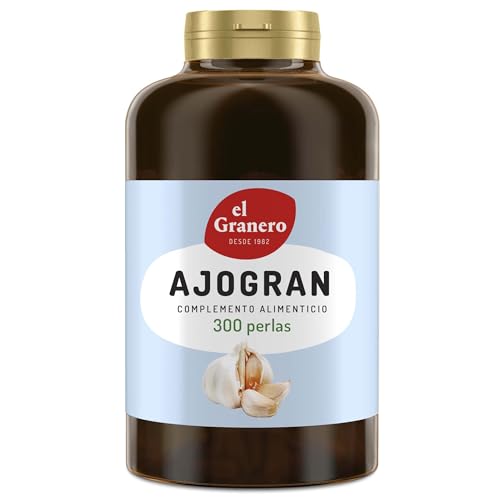 El Granero Integral - Ajogran Complex - 300 Perlas - Elaborado a Base de Aceites Macerados de Espino Blanco, Ajo y Hojas de Olivo - Ayuda a Controlar la Tensión Arterial