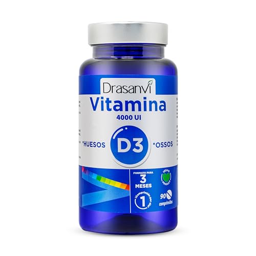 DRASANVI VITAMINA D3 4000UI - Afecta a nuestro ánimo - SIN GLUTEN - 90 comprimidos
