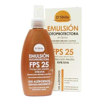 Emulsión Fotoprotectora (SPF 30) Spray | Pieles Delicadas y Sensibles | 200 ml D'Shila