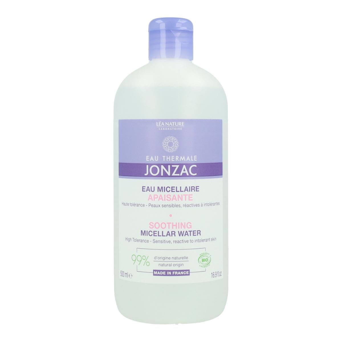 Jonzac Eco-Bio Agua Micelar Calmante Eco-bio 4 Unidad, Vanilla, 500 Gramo