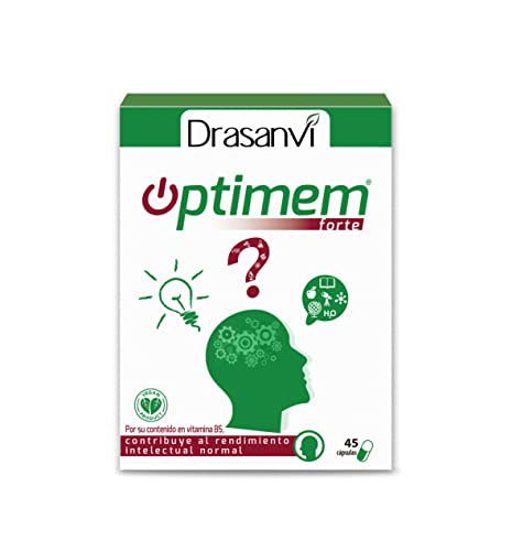 DRASANVI Optimem Forte con Fosfatidilserina, Fosfatidilcolina y Aminoácidos| Sistema Nervioso y rendimiento intelectual | con Vitaminas del Grupo B, ácido fólico y Selenio |45 Cápsulas = 22 Días