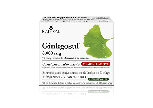 Ginkgosul 6.000 mg. Natysal 60 Comprimidos, Tónico del sistema vascular