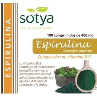 Espirulina 400mg 100 comprimidos Sotya