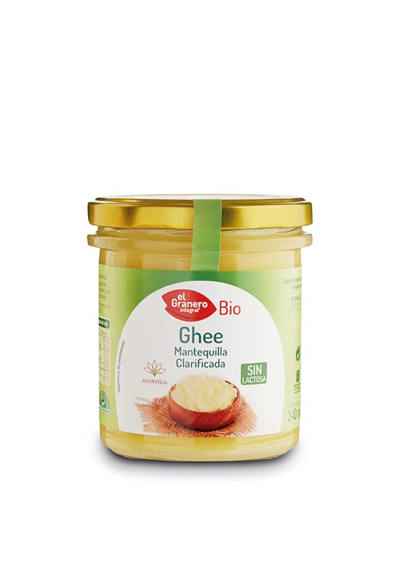 El Granero Integral - Ghee Mantequilla Clarificada - 340 ml - Sustituto del Aceite Tradicional - Ideal para el Cuidado y Bienestar del Cuerpo - Proveniente de Agricultura Ecológica