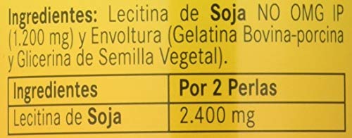 Nature Essential | Lecitina de Soja 1200 mg | 150 Perlas | Fortalece el Sistema Cardiovascular | Ayuda en la Digestión de las Grasas | Rico en Fosfolípidos | Hepatoprotector | No-GMO
