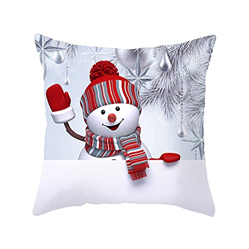 Hzb821zhup Christmas Pillowcase Xmas Santa Claus Pillowcase Skin Friendly Reusable
