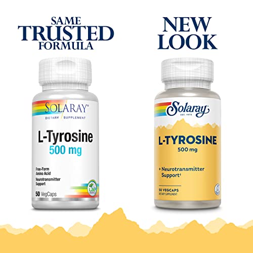Solaray L-Tyrosine 500mg | L-Tirosina | 50 VegCaps