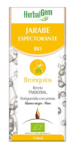 HERBALGEM - Jarabe Expectorante Vías Respiratorias - para Vías Respiratorias Congestionadas - Respiración, Malestar Estacional - 150ml.