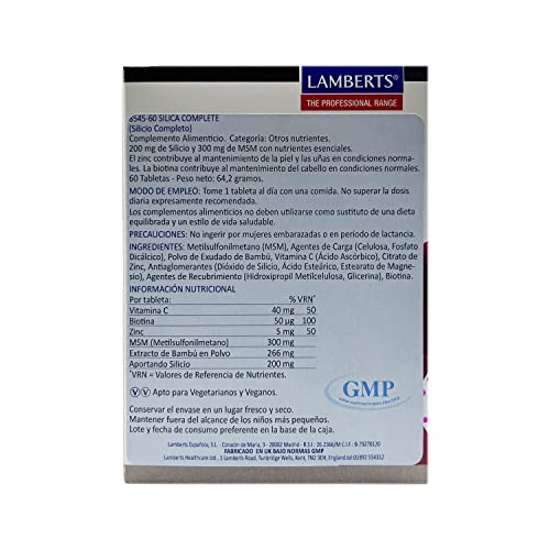 Lamberts Silica Complete - 60 Tabletas