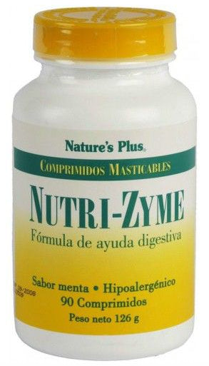 Nutri-Zyme Nature's Plus Enzimas Digestivas 90 Comprimidos Masticables