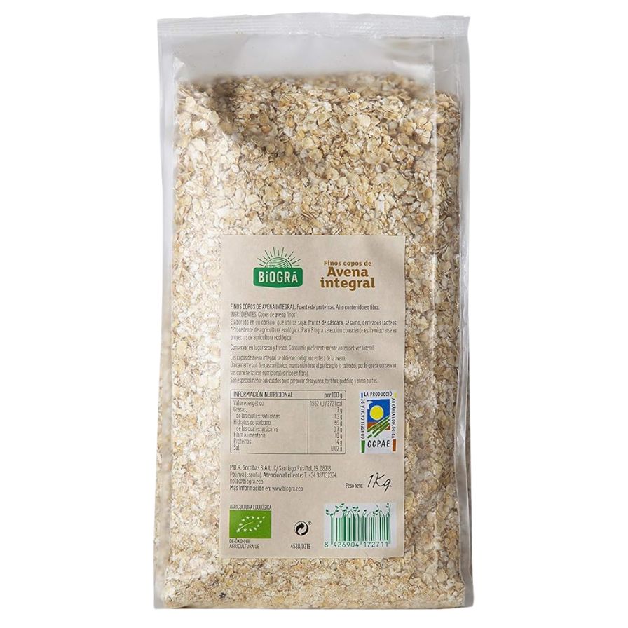 Copos de Avena Finos Eco 1kg Biogra