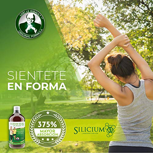 Siliplant Silicio Liquido bebible - Aumenta la Producción de Colageno - Suplemento Huesos Articulaciones Piel Musculos