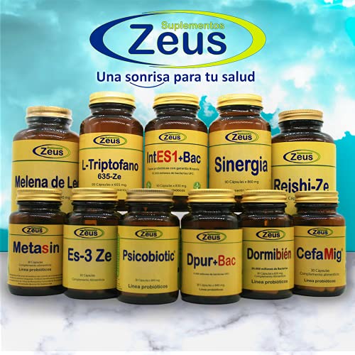 ES3-ZE | Contribuye a rebajar la actividad nerviosa del cerebro, aporta calma | Complemento Alimenticio a base de Aminoácidos, Pasiflora y Vitaminas | 100% Vegano | 30 Cáps Vegetales