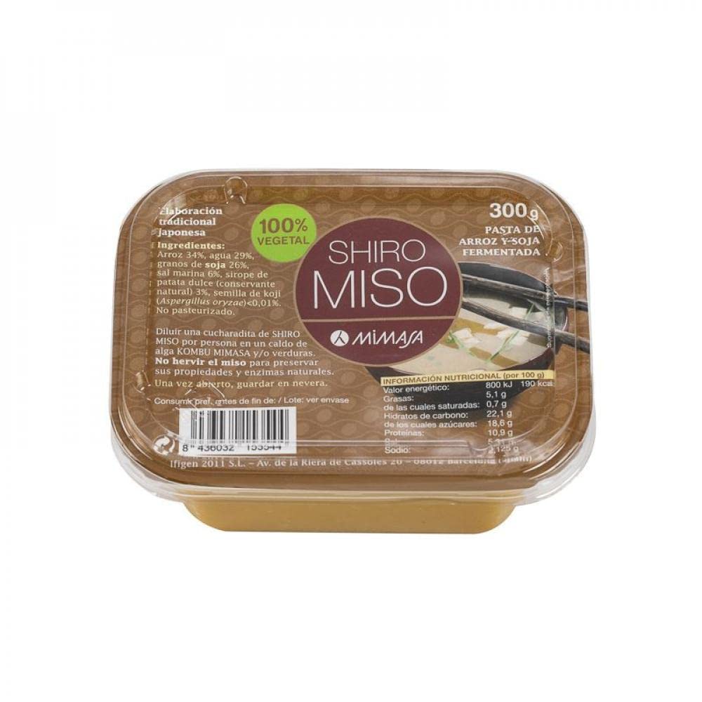 MIMASA Shiro Miso 300 gr (ARROZ Blanco), Estándar, Único