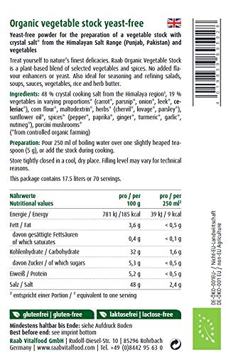 Raab Vitalfood Caldo De Verduras Sin Levadura Bote 350Gr. 1 Unidad 400 g