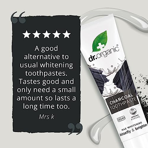 Dr. Organic Pasta De Dientes Carbón Activado, 100 ml (Paquete de 1)