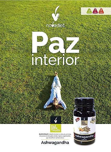 Novadiet - ASHWAGANDHA Cápsulas con Ashwagandha - Reduce el Estrés, Mejora el Estado de Ánimo, Mejora y Potencia la Calidad del Sueño - Propiedades Neuroprotectoras y Antioxidantes - 30 Cápsulas