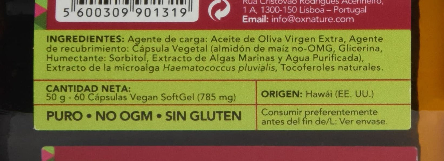 Hawaiian Astaxanthin 60 Capsulas
