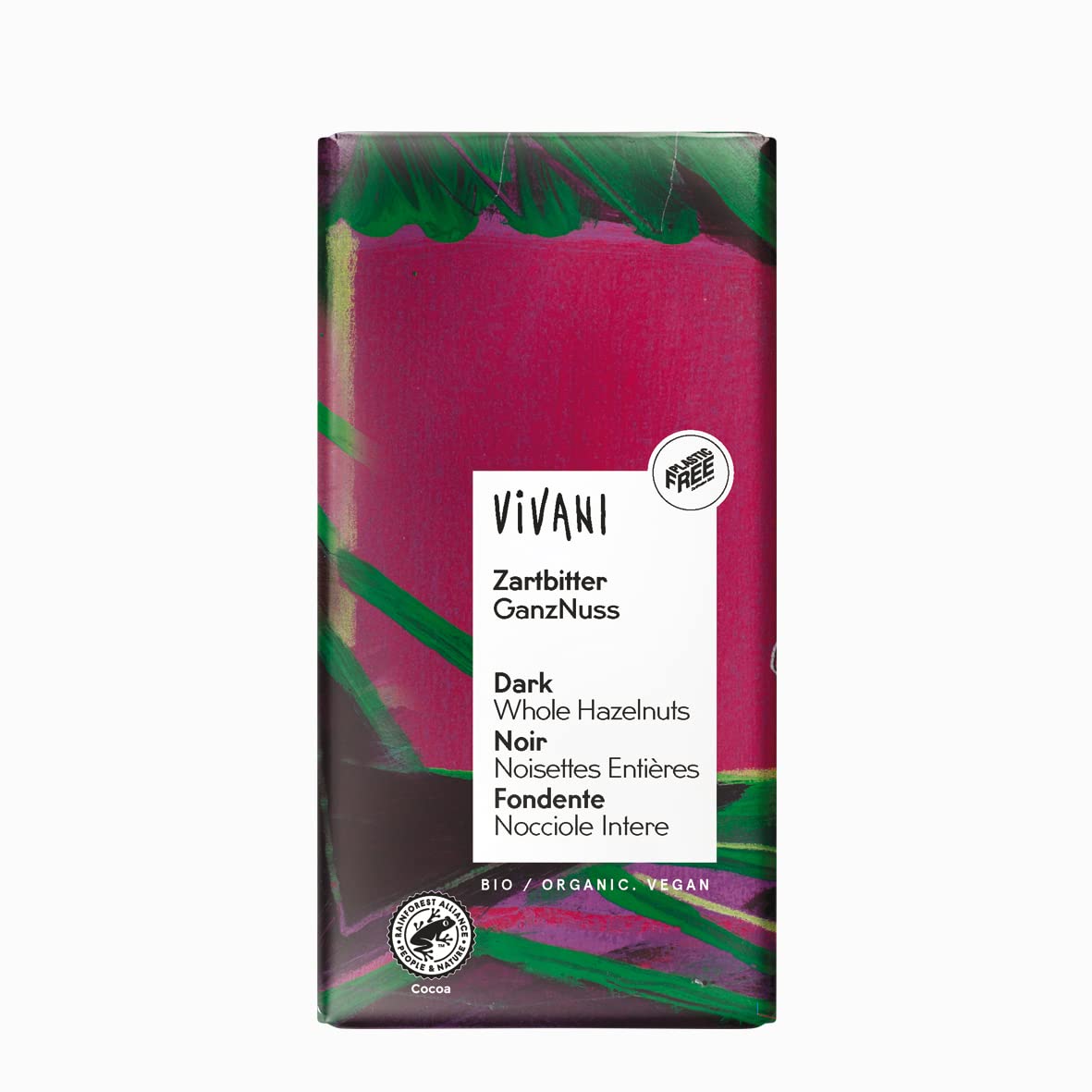 Chocolate Negro 55% Santo Domingo con Avellanas Enteras BIO - Vivani - 100g