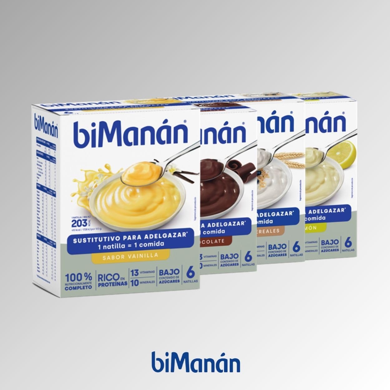 biManán - Natillas de Chocolate, Crema Sustitutiva de Comidas para Adelgazar, Bajas en Calorías, Ayudan a Perder y Controlar el Peso