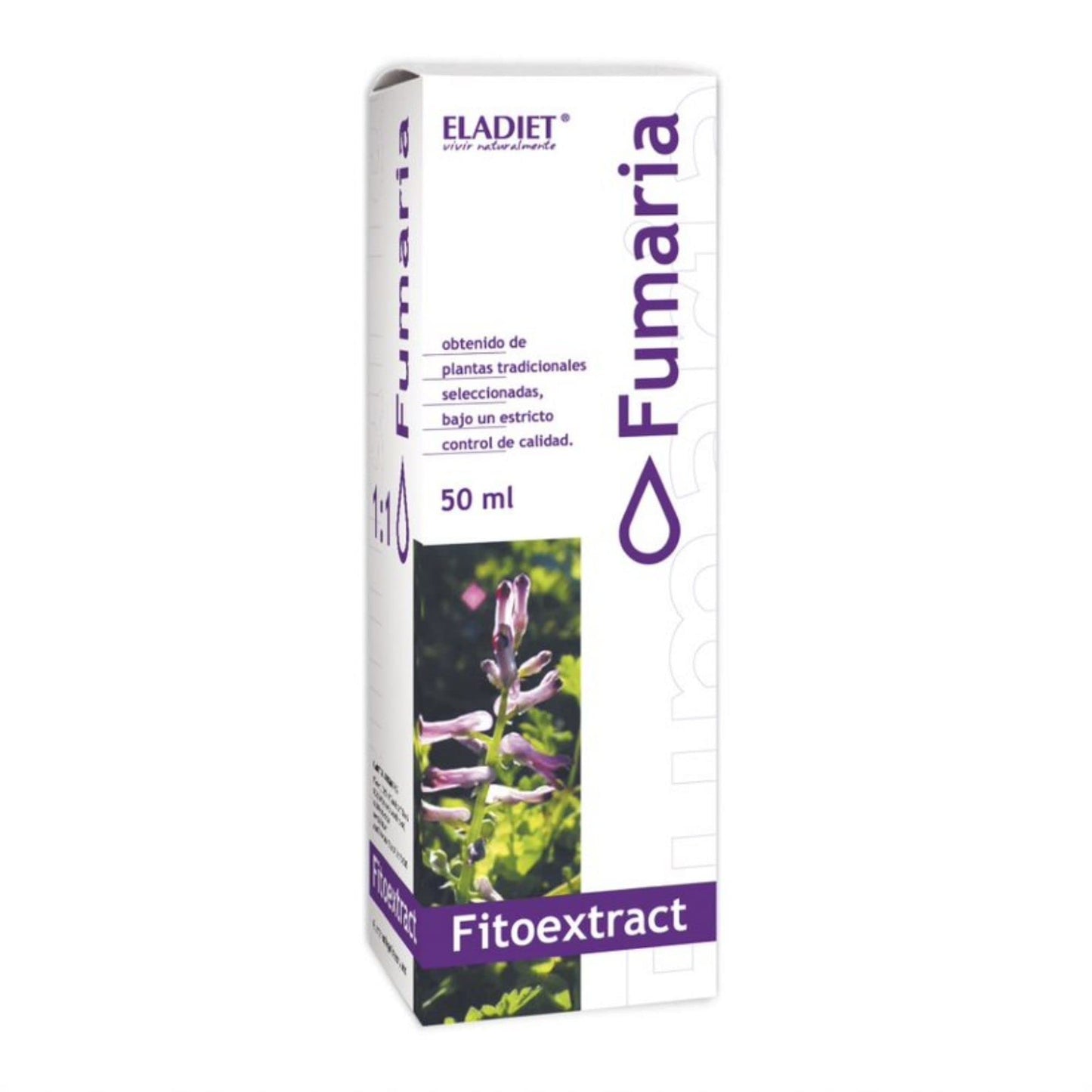 Fitoextract de Fumaria - 50 ml - Ayuda a Proteger las Funciones del Hígado - Propiedades Drenantes - Ideal para Mejorar el Proceso de Digestión - Eladiet