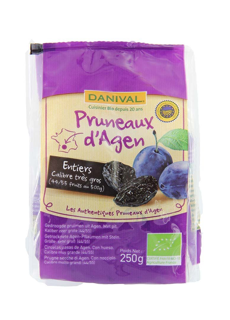 Danival Ciruelas Pasas Calibre Extra Grande 44/55 250 G Bi 250 G 100 g