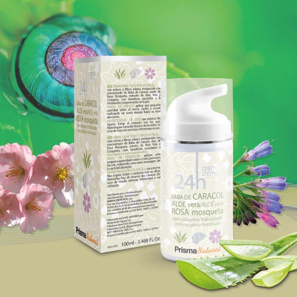 PRISMA NAT Crema Facial Baba Caracol 100 ml, Blanco, Estandar, 100