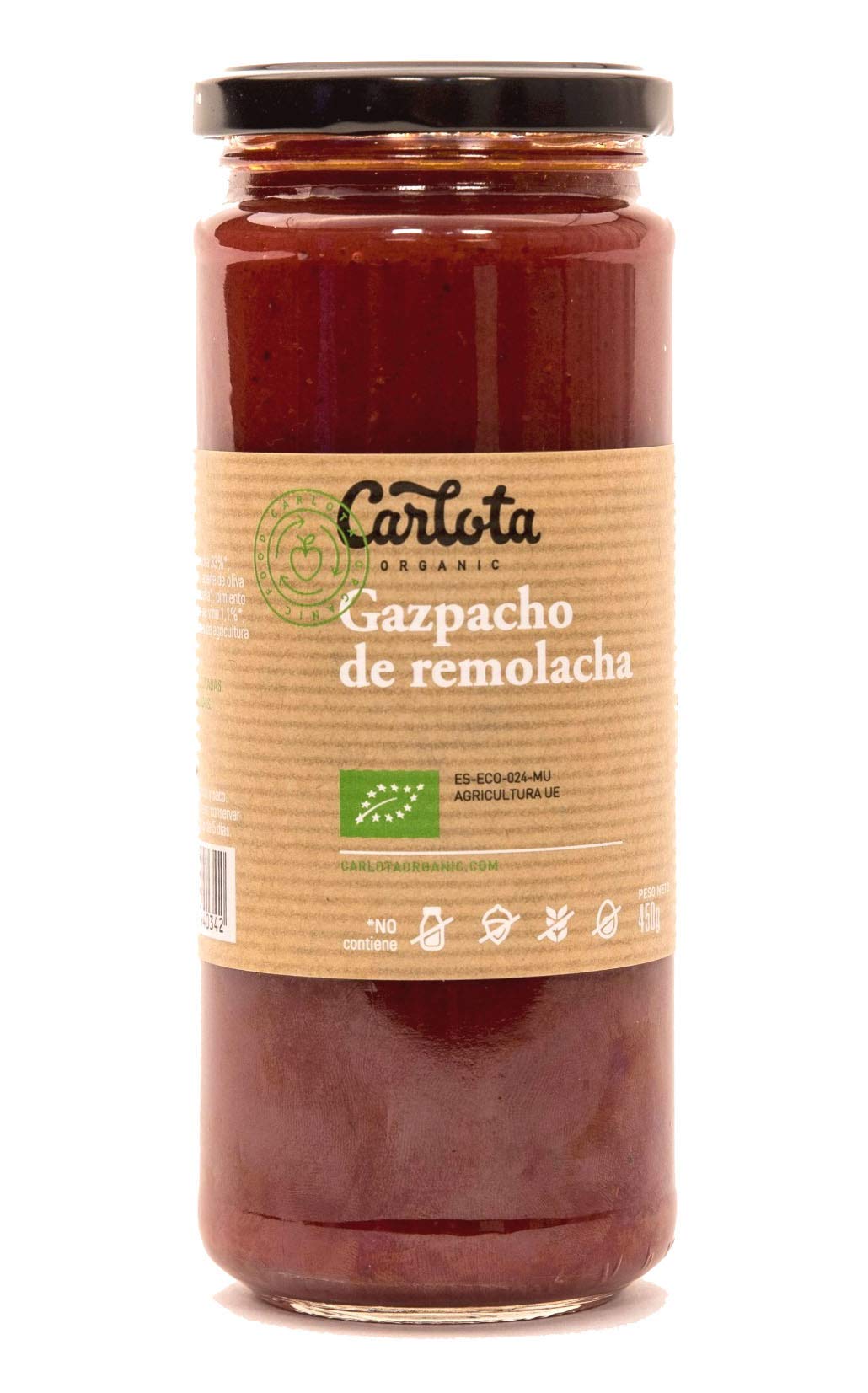 Carlota organic - Gazpacho de remolacha - 5485-450gr-CarlotaOrganic