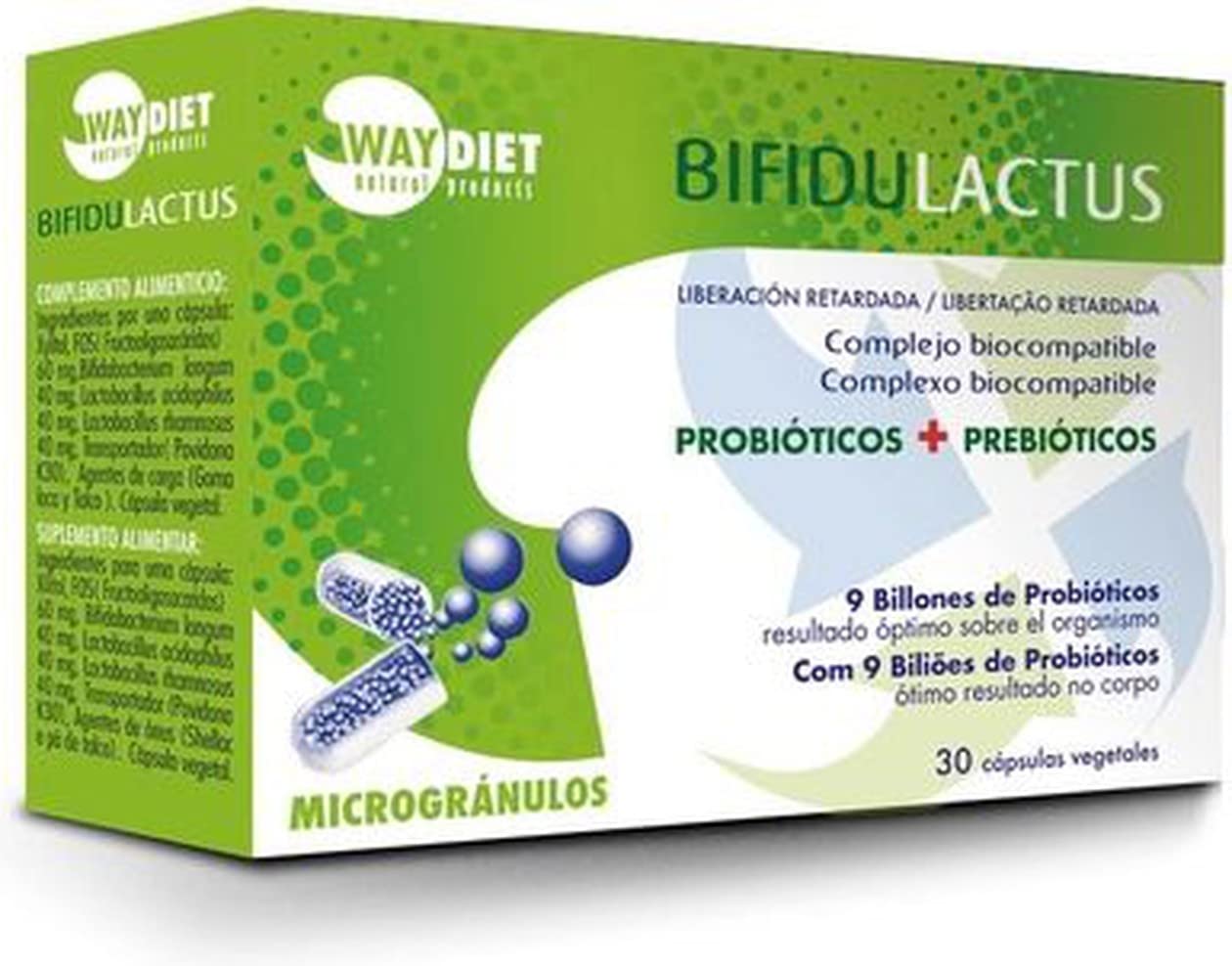 Bifidulactus 30 cápsulas de Waydiet Natural Products