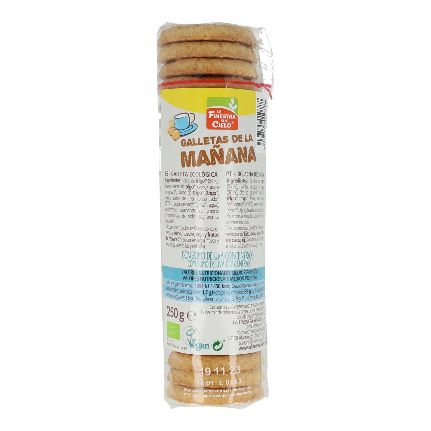 Galletas de la mañana ""Buon Giorno"" La Finestra Sul Cielo 250 g