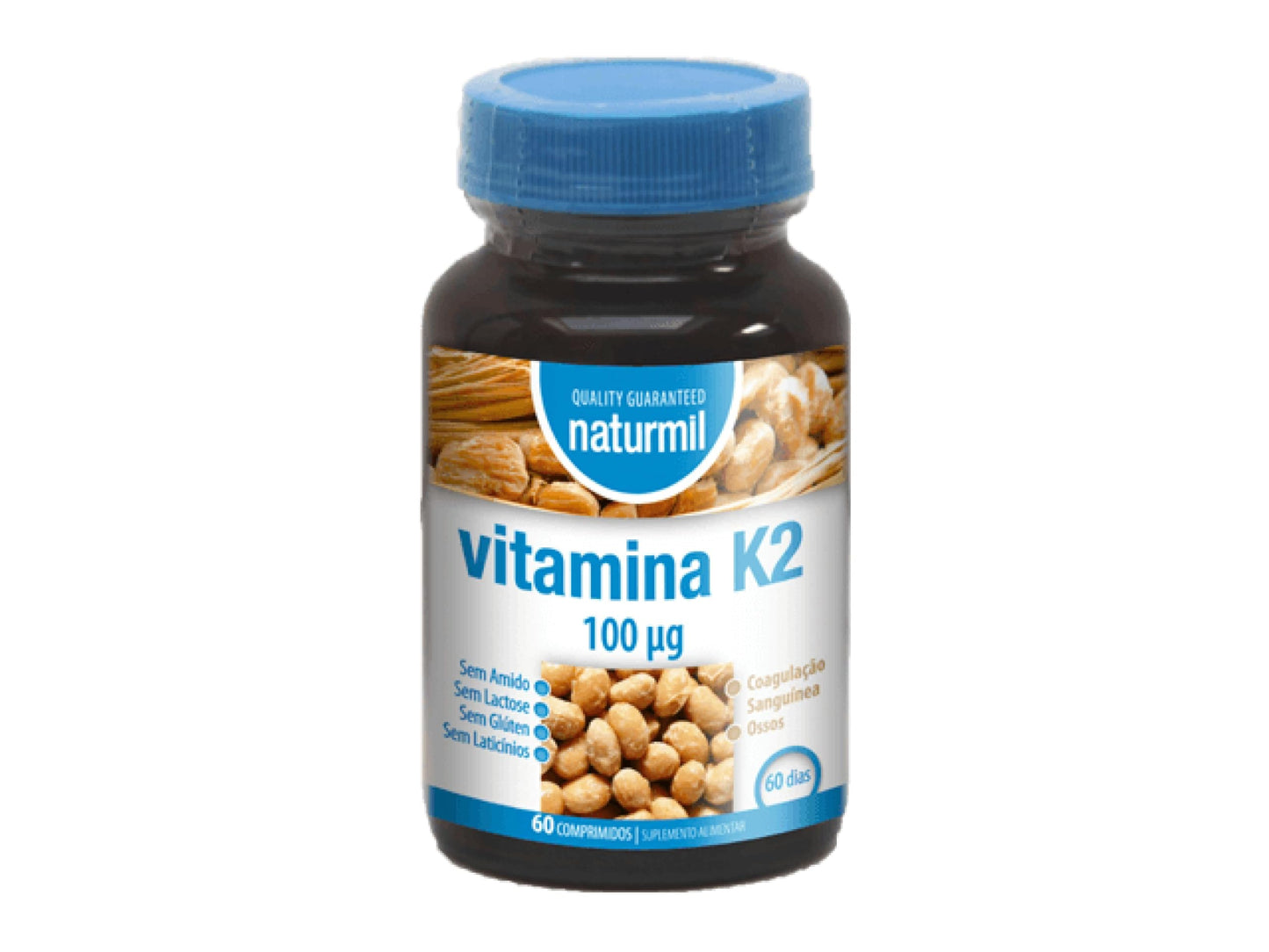 Dietmed NATURMIL Vitamina K2-60 Comprimidos - Apoyo Óseo y Cardiovascular