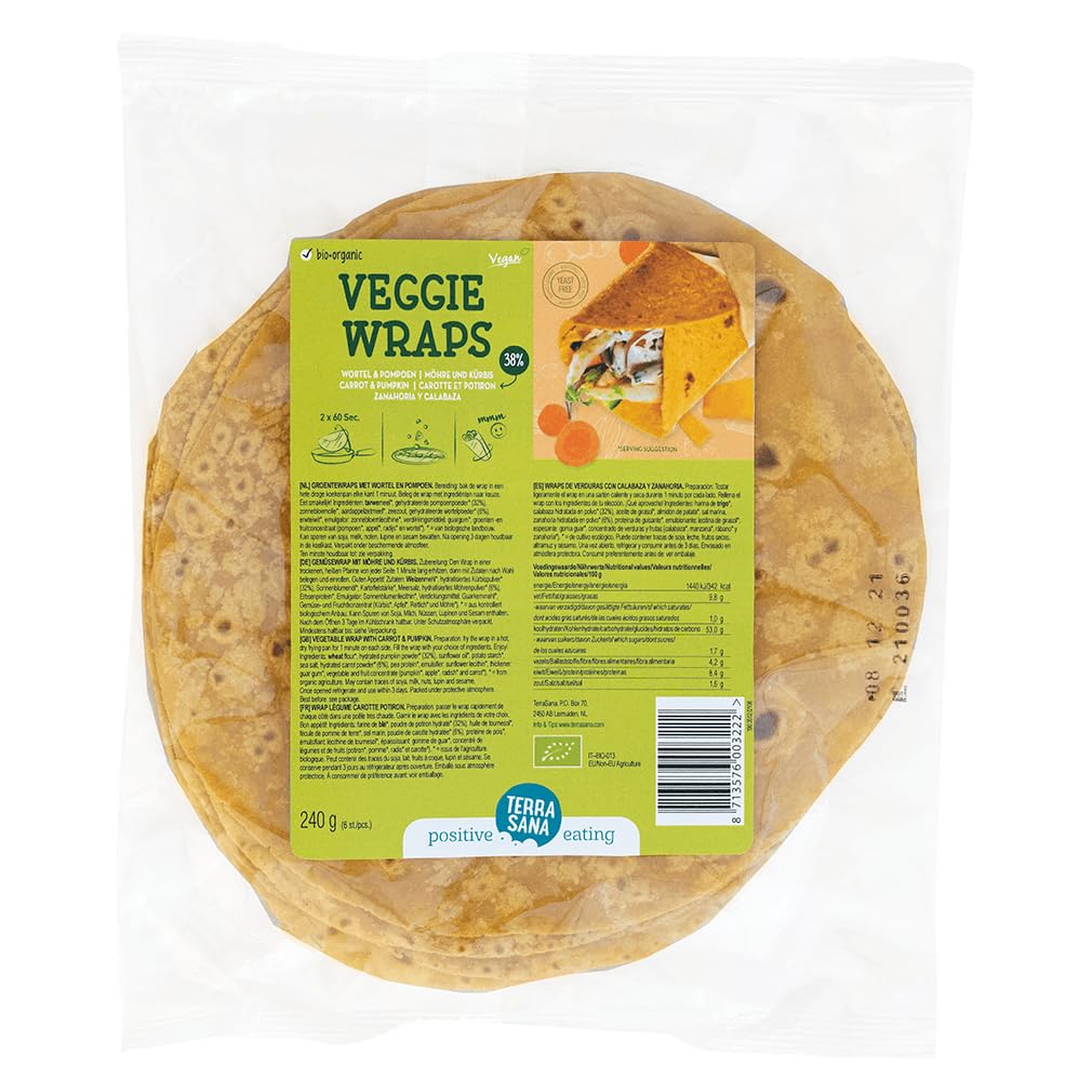 Wrap de verduras con zanahoria y calabaza 240 g