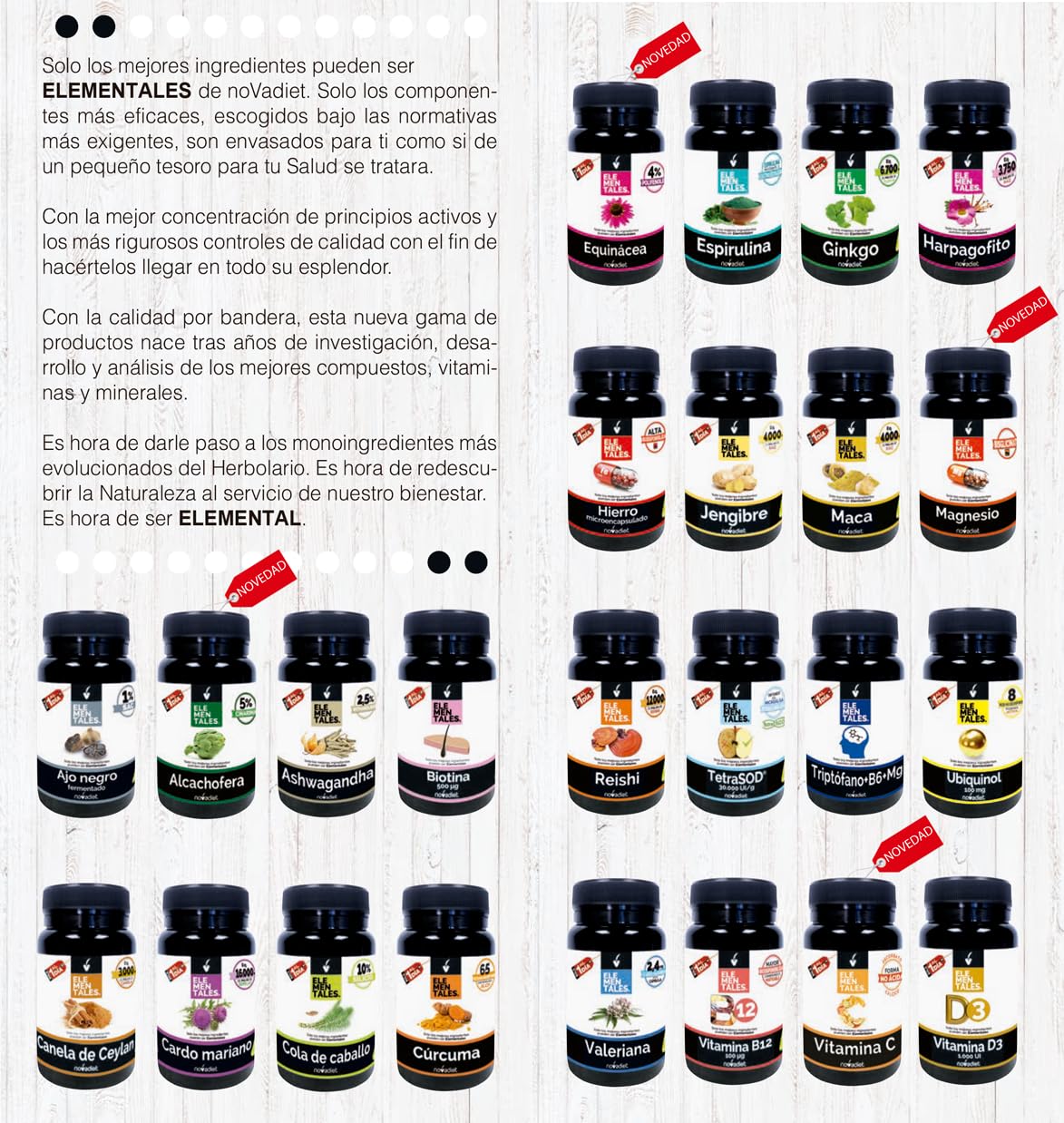 Novadiet - ELEMENTALES TRIPTOFANO Cápsulas con Triptófano, Vitamina B6 y Magnesio – Complemento Alimenticio Para el Estado de Ánimo, el Descanso y la Función Psicológica - 30 Cápsulas