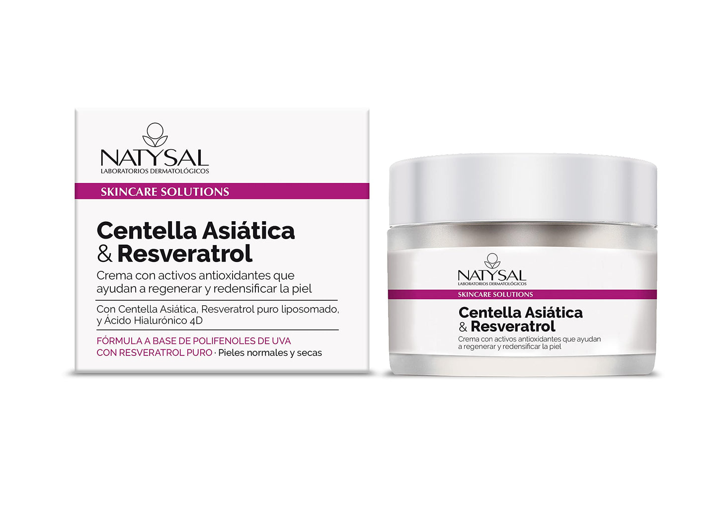 Natysal Crema de Resveratrol, Antioxidante y Antienvejecimiento, Multicolor, 50 Ml