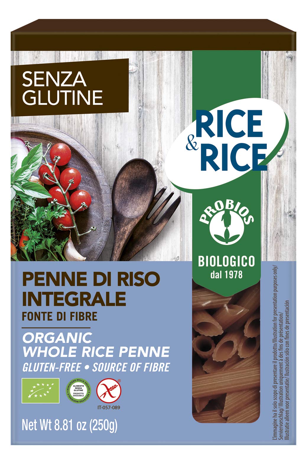 Rice&Rice Macarrones 100 Arroz Integral Bio 250 Gr Sin Glut Arroz Y Pasta 100 g