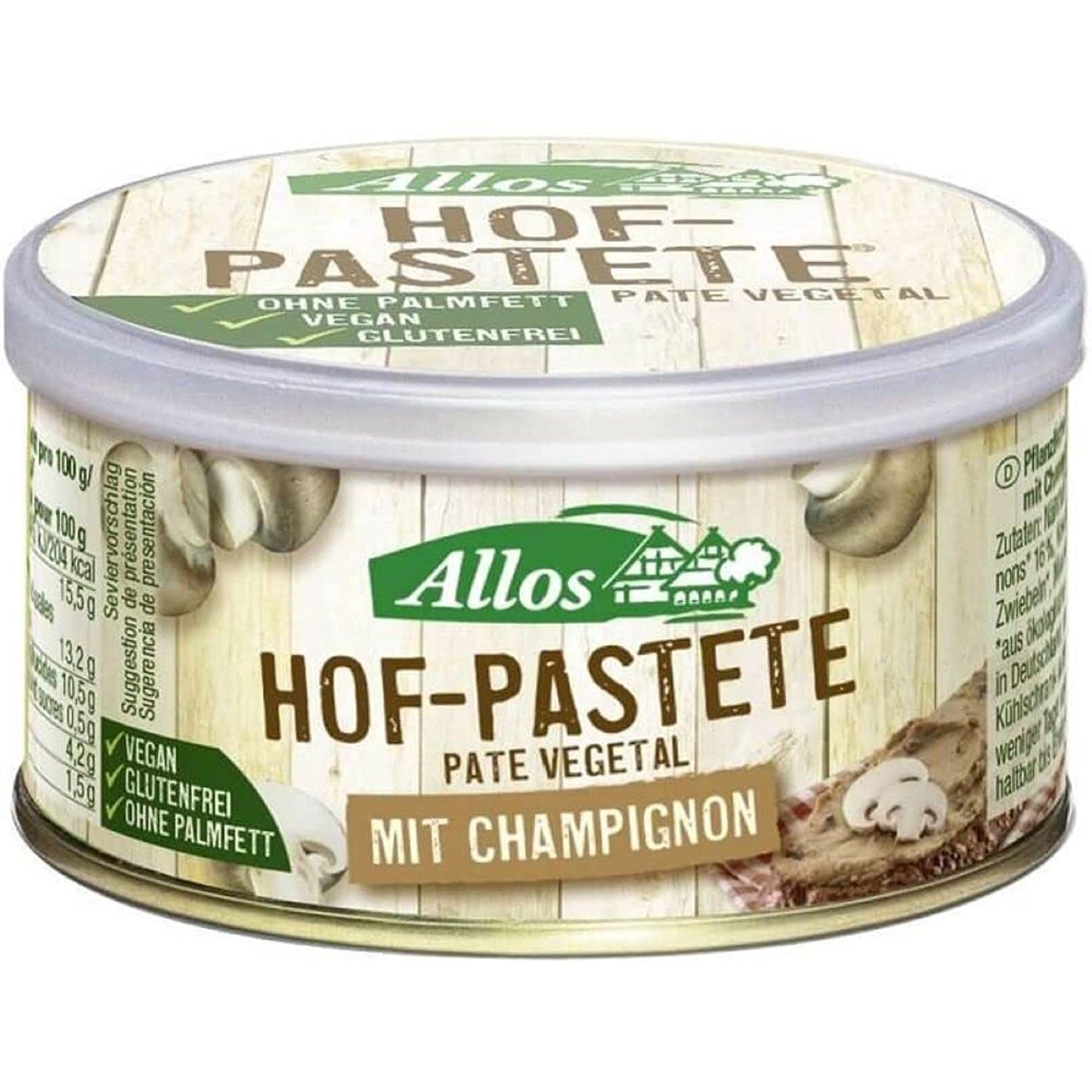 Allos Paté Vegetal Con Champiñones Bio, 25g