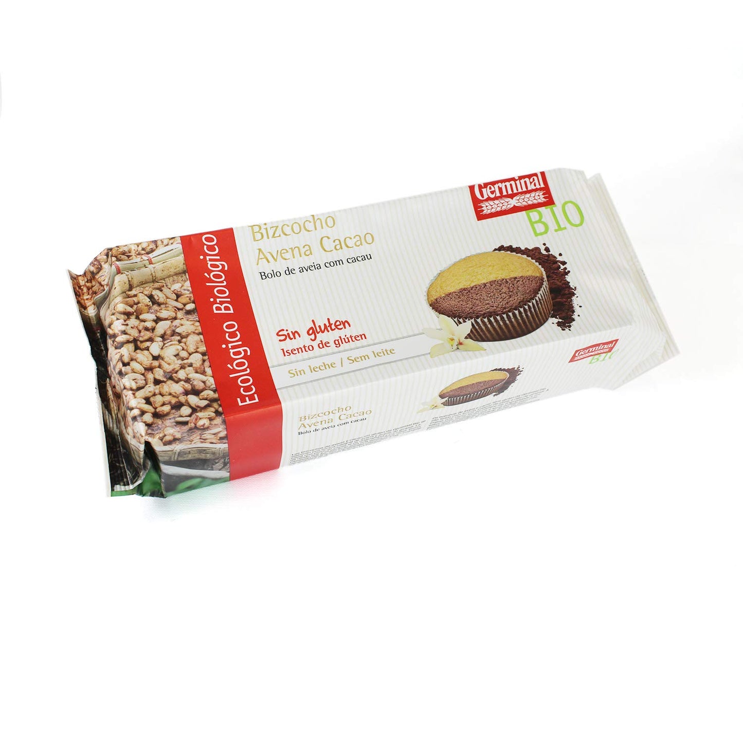 Bizcocho de avena y cacao sin gluten - Germinal - 180g