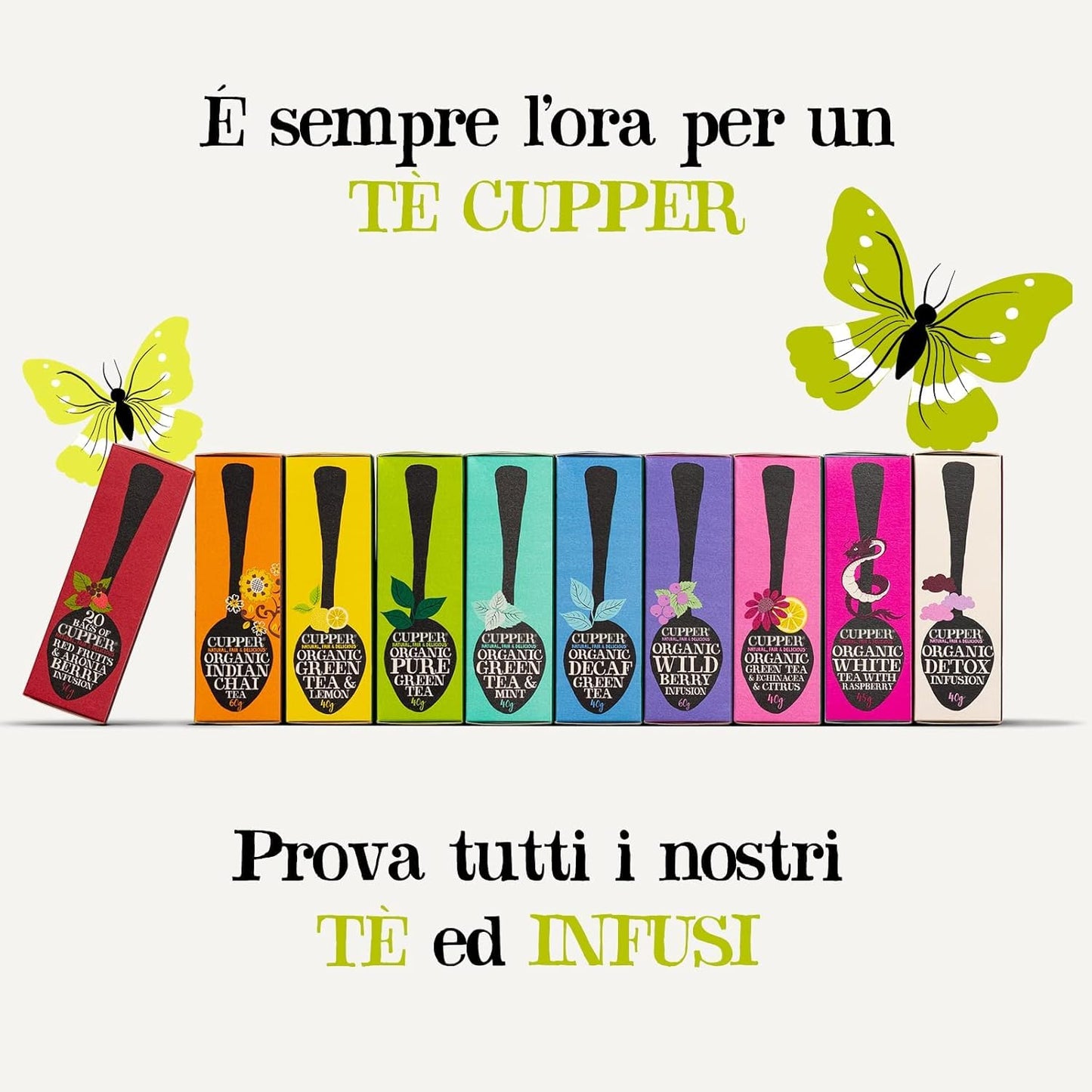 Cupper - Caja de 20 Bolistas de Infusiones Ecológicas Depur - Apto para Veganos - Propiedades Depurativas y Diuréticas - Contiene Hibisco, Ortiga y Raíz de Regaliz