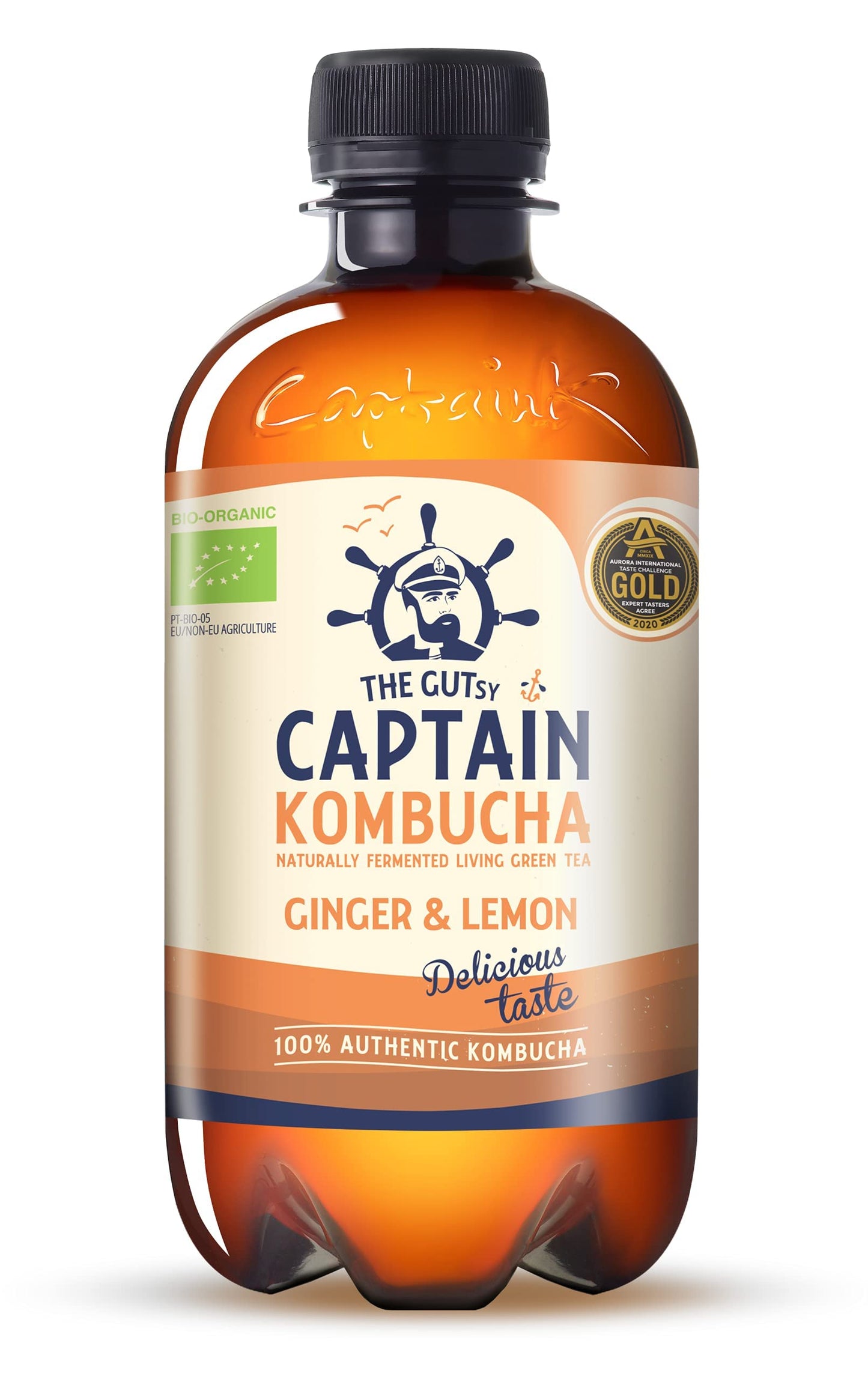 Captain Kombucha Ginger Lemon, 400 ml, 1 unidad