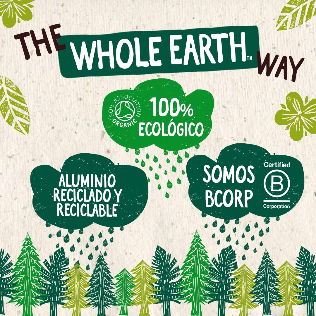 Whole Earth - Refresco Ecológico de Limón y Naranja - 330 ml - Sin Azúcar Añadido y Sin Gluten - Apto para Veganos - Indicado para Tomar en Frío - Elaborada con Ingredientes Naturales