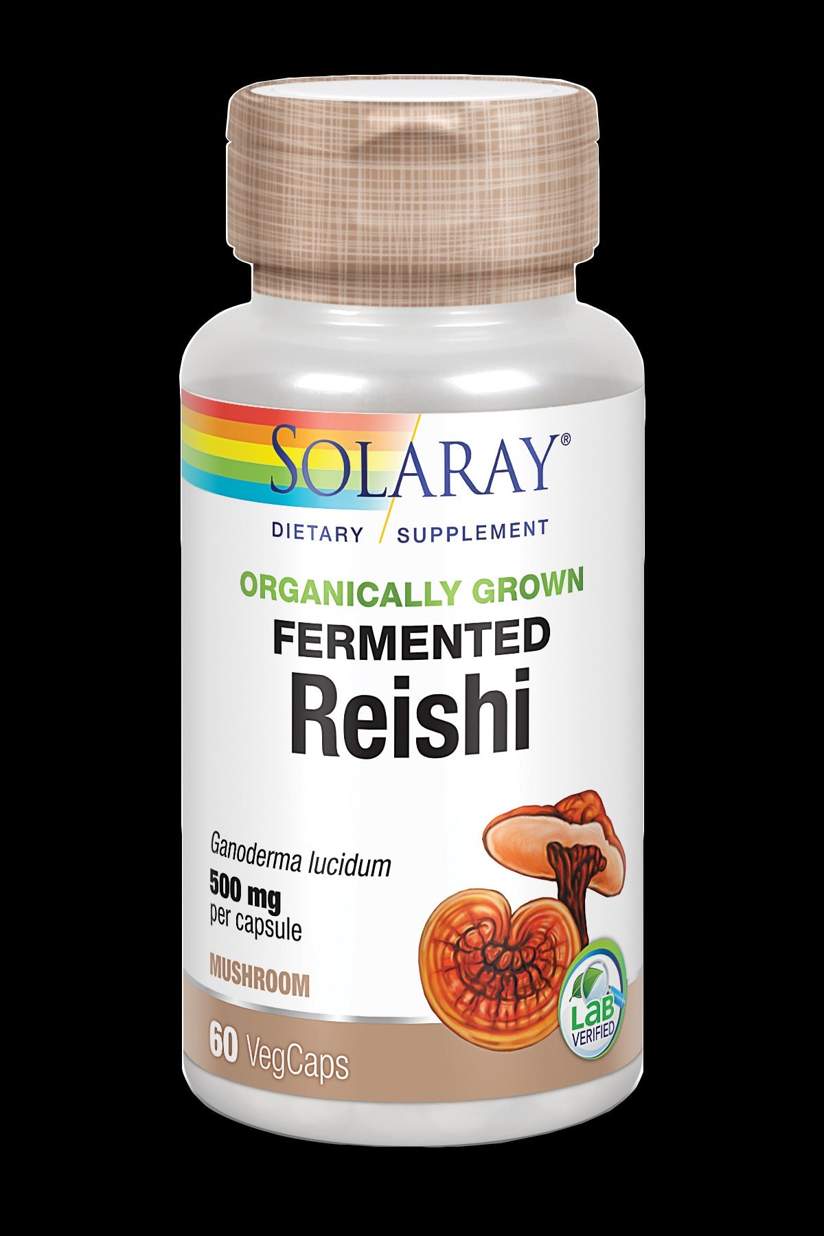 Reishi Fermentado Solaray 60 Cápsulas de Micelio en Avena