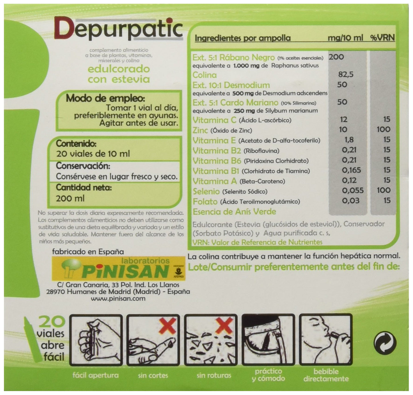 DEPURPATIC 20 Viales