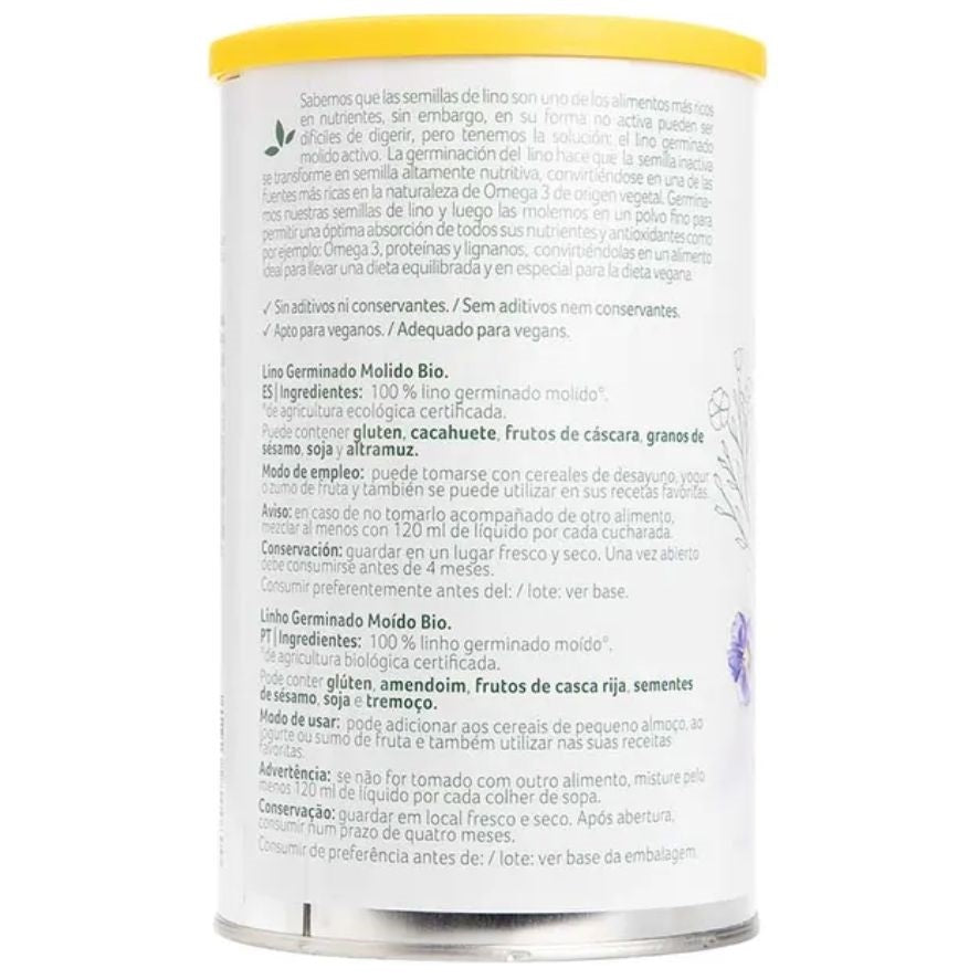 Lino Germinado Molido Bio Vegan 500g Granovita