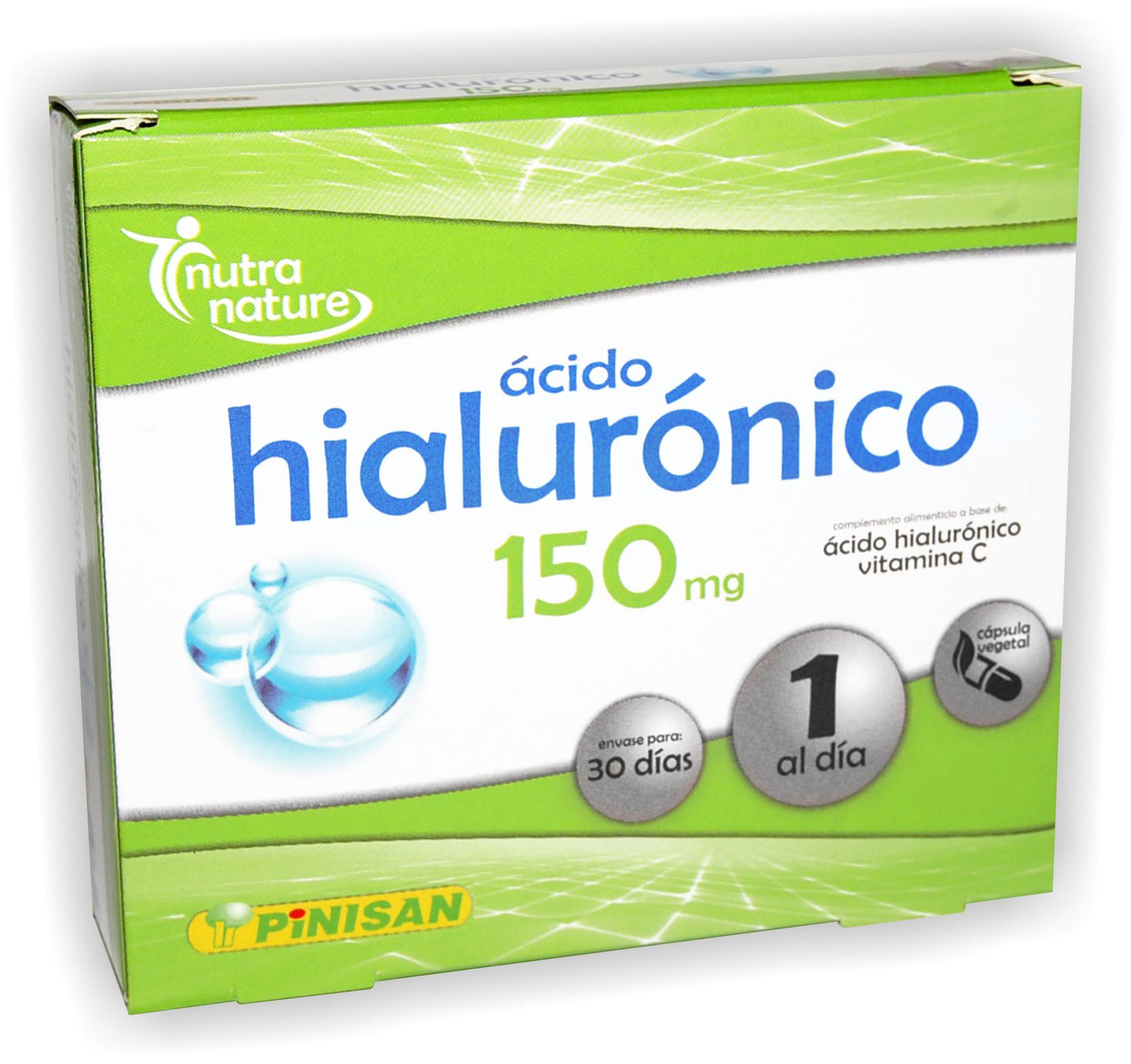 Ácido Hialurónico 150 mg Pinisan Suplemento Antiedad Articular 30 Cápsulas