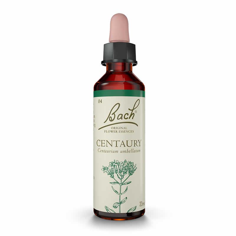 RESCUE BACH FLORES CENTAURY 20ml - Frasco de cristal de 20 ml con gotero