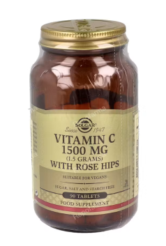 SOLGAR VITAMINA C 1500mg ROSE HIPS 90com