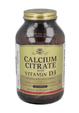 SOLGAR CITRATO DE CALCIO con vitamina D 240comp